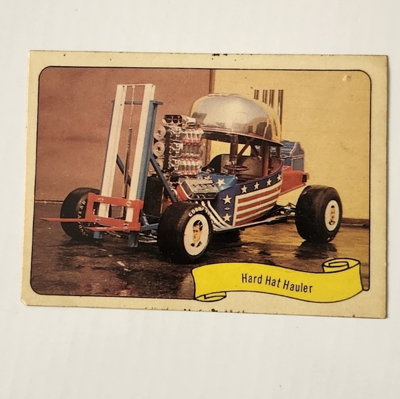 fleer Other - 1974 Fleer Kustom Cars Sticker Card - George Barris "Hard Hat Hauler" Vintage